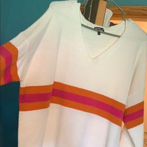 Sweater Orange Pink and White